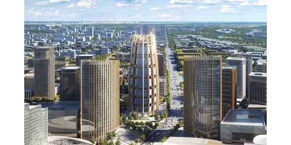 SOM新作：雄安未來地標“中國中化總部”，設計取意“金蘆葦”