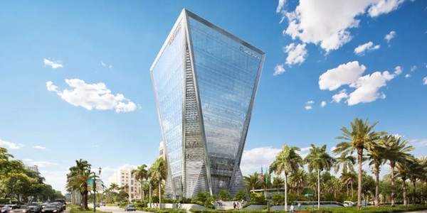 邁阿密金融新地標封頂，造型如“倒金字塔”